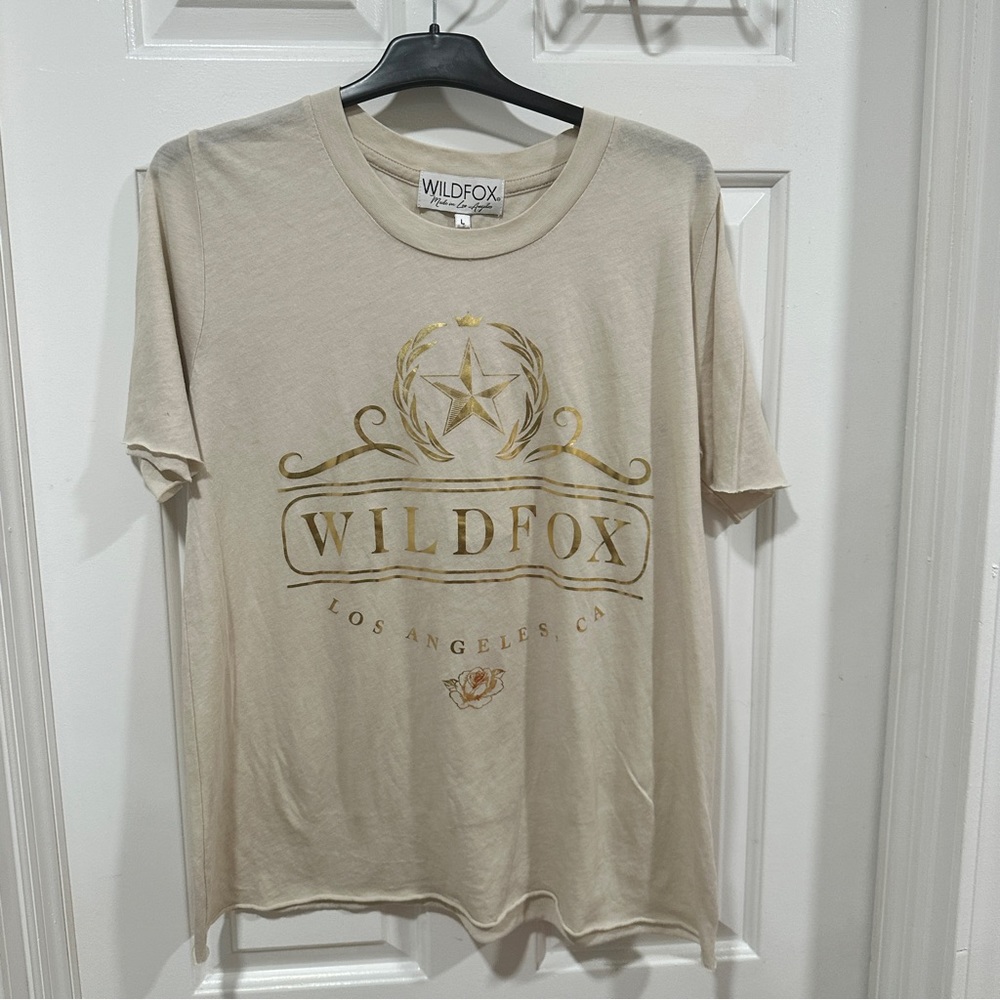 NWT Wildfox Couture Gold leaf T shirt